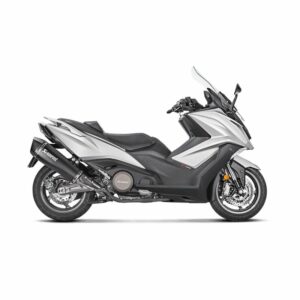 AKRAPOVIC SLIP-ON LINE MUFFLER BLACK STAINLESS STEEL CARBON END CAP - Image 2