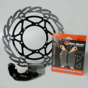 MOTO-MASTER BRAKE KIT OFFROAD FLOATING FLAME 260mm, BRAKE PADS, RELOCATION BRACKET - Image 2