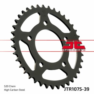 JT Sprockets JTR1075.39 REAR REPLACEMENT SPROCKET 39 TEETH 520 PITCH NATURAL STEEL