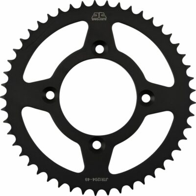 JT Sprockets JTR1204.49 REAR REPLACEMENT SPROCKET 49 TEETH 520 PITCH BLACK C49 HIGH CARBON STEEL