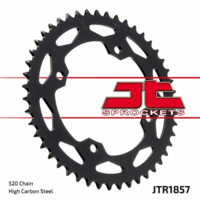 JT Sprockets JTR1857.38ZBK REAR REPLACEMENT SPROCKET 38 TEETH 520 PITCH BLACK C49 HIGH CARBON STEEL