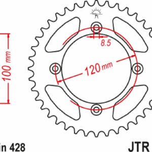 JT Sprockets SPROCKET RR YAMAHA 46T - Image 2