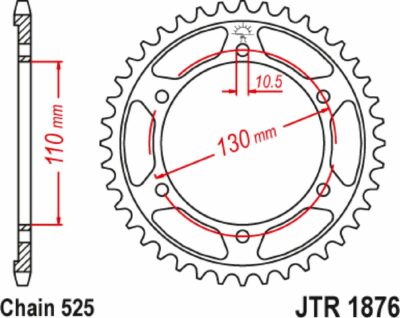 JT Sprockets SPROCKET RR YAMAHA 42T - Image 2