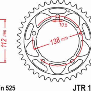 JT Sprockets SPROCKET RR YAMAHA 45T - Image 2