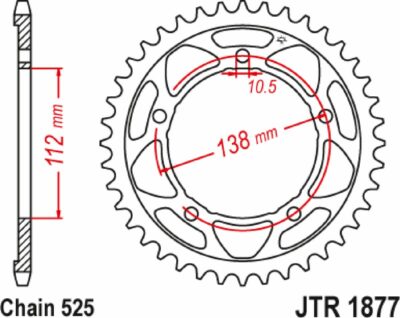 JT Sprockets SPROCKET RR YAMAHA 45T - Image 2
