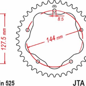 JT Sprockets SPRCKET RR DUC ALLOY 41T - Image 2