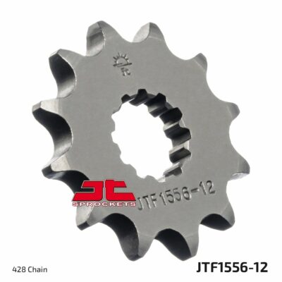 JT Sprockets JTF1556.12 FRONT REPLACEMENT SPROCKET 12 TEETH 428 PITCH NATURAL STEEL