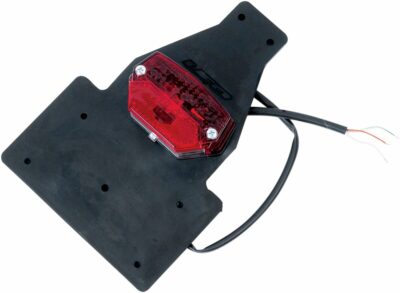 UFO VINTAGE UNI RUBBER LICENSE PLATE HOLDER W/ TAILLIGHT BLACK