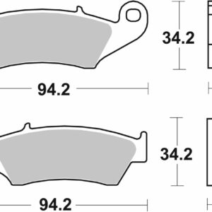SBS BRAKE PAD CARBON SINTER HI-TECH - Image 2