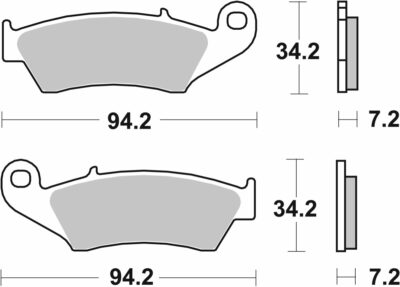 SBS BRAKE PAD CARBON SINTER HI-TECH - Image 2