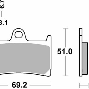 SBS BRAKE PAD DUAL SINTER DYNAMIC RACING CONCEPT, WITH AGGRESSIVE BITE - Image 2