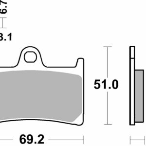 SBS BRAKE PAD DUAL SINTER DYNAMIC RACING CONCEPT, WITH SMOOTH INITIAL BITE - Image 2