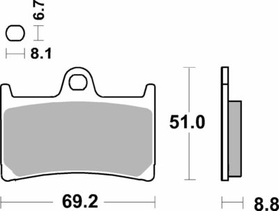 SBS BRAKE PAD DUAL SINTER DYNAMIC RACING CONCEPT, WITH SMOOTH INITIAL BITE - Image 2