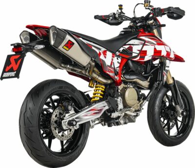 AKRAPOVIC SLIP-ON LINE DUAL MUFFLER TITANIUM CARBON END CAP