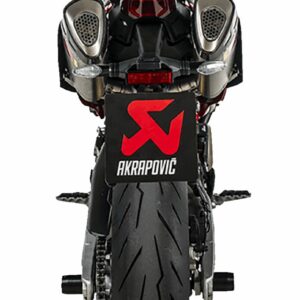 AKRAPOVIC SLIP-ON LINE DUAL MUFFLER TITANIUM CARBON END CAP - Image 3
