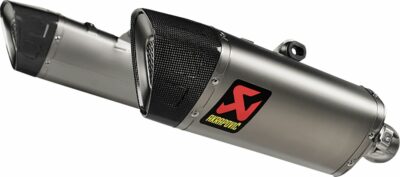 AKRAPOVIC SLIP-ON LINE DUAL MUFFLER TITANIUM CARBON END CAP - Image 4