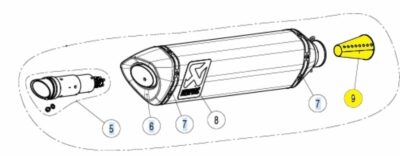 AKRAPOVIC CONICAL INSERT SS