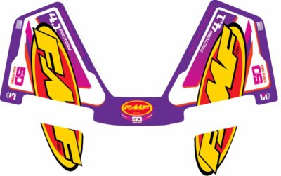 FMF DECAL RETRO YAMAHA  4.1 RCT REPLACEMENT WRAP DECAL