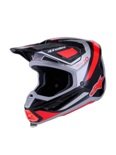 Alpinestars HELMET 7 RISE BLK/RD/SILV