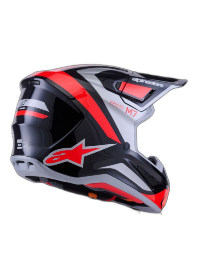 Alpinestars HELMET 7 RISE BLK/RD/SILV - Image 4