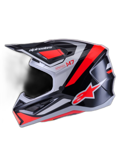 Alpinestars HELMET 7 RISE BLK/RD/SILV - Image 6