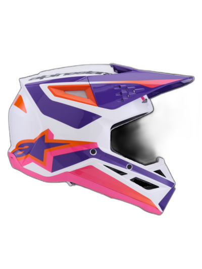 Alpinestars HELMET 3 HEAT WHT/PU/PINK - Image 3