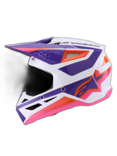 Alpinestars HELMET 3 HEAT WHT/PU/PINK - Image 5