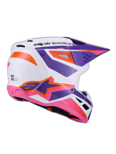 Alpinestars HELMET 3 HEAT WHT/PU/PINK - Image 6