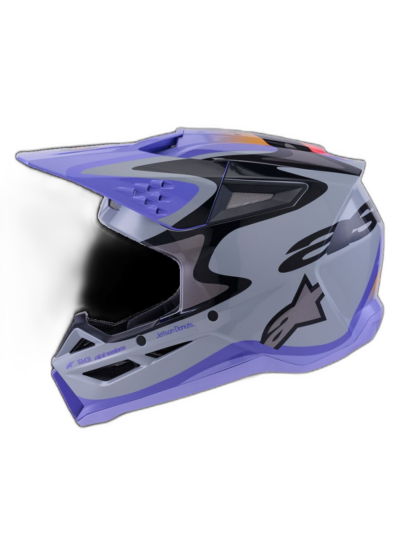 Alpinestars HELMET 3 JETTSON GRAY/PUR/BLK - Image 3