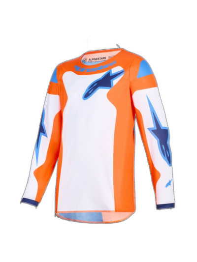 Alpinestars JERSEY YTH FLUID GRID ORAN/BLUE