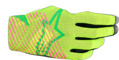 Alpinestars GLOVES MX RADAR PRO GRN/YL FL/PNK FL