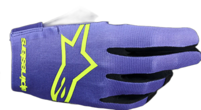 Alpinestars Radar MX Gloves - Purple/Fluo Yellow
