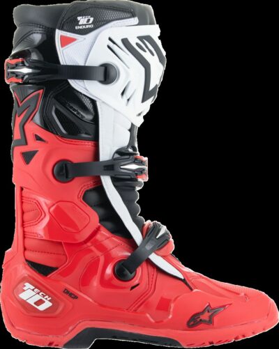 Alpinestars BOOT TECH 10 ENDURO BRIGHT RED/BLACK/WHITE - Image 2