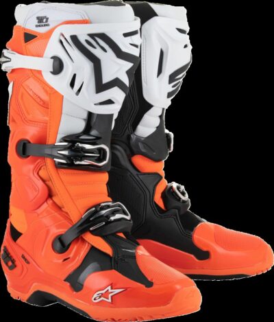 Alpinestars BOOT TECH 10 ENDURO ORANGE FLUO/BLACK/WHITE