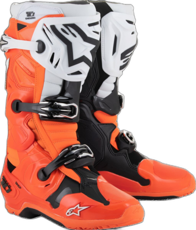 Alpinestars BOOT TECH 10 ENDURO ORANGE FLUO/BLACK/WHITE