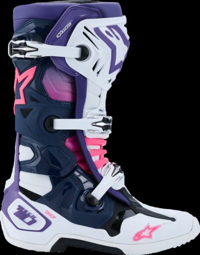 Alpinestars BOOT TECH 10 WHT/VLT/NVY/PNK FLUO - Image 3