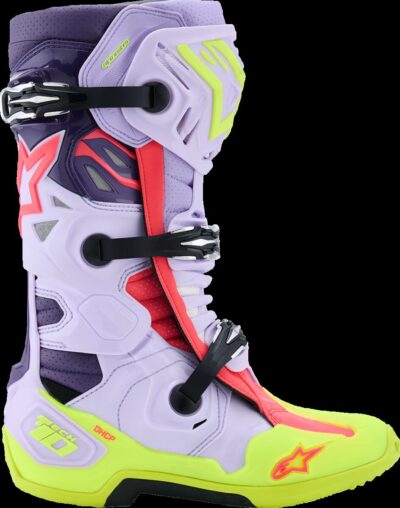 Alpinestars BOOT TECH 10 S-VENTED PRP/YL FL/DIVA PNK - Image 2