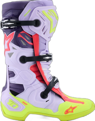 Alpinestars BOOT TECH 10 S-VENTED PRP/YL FL/DIVA PNK - Image 2