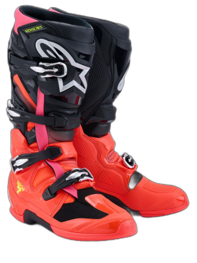 Alpinestars BOOT TECH 7 BLK/RD FLUO/PNK FLUO