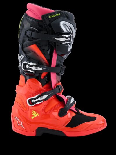 Alpinestars BOOT TECH 7 BLK/RD FLUO/PNK FLUO - Image 3