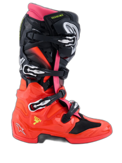 Alpinestars BOOT TECH 7 BLK/RD FLUO/PNK FLUO - Image 3