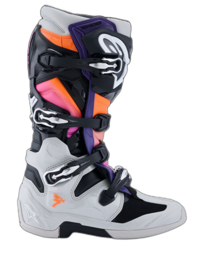 Alpinestars BOOT TECH 7 BLK/LT GY/ORG FL/MAG - Image 4