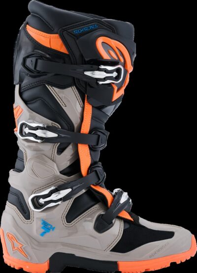Alpinestars BOOT TECH 7 ENDURO BK/WRM GRY/ORG FL - Image 6
