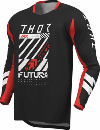 THOR JERSEY LAUNCHMODE FUTURA BLK/RED - Image 3