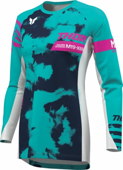 THOR JERSEY WMN LAUNCHMODE BLEACH WT/AQ - Image 3