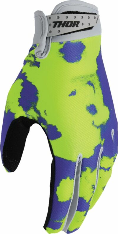 THOR GLOVES YTH LAUNCHMODE BLEACH GRAY/ACID - Image 2