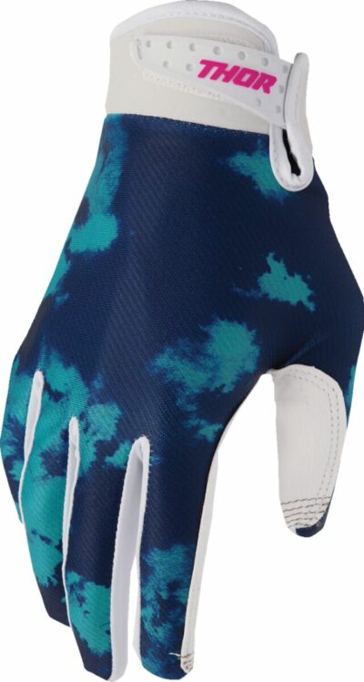 THOR GLOVES YTH LAUNCHMODE BLEACH WHT/AQ